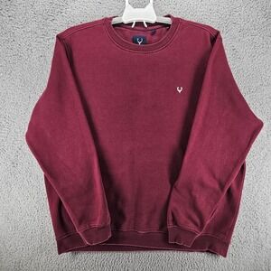 Allen‎ Solly Men Sweater Fleece Lined Burgandy Red Size XXL 2XL